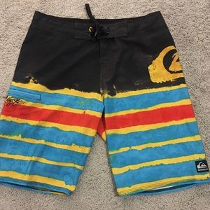 Kelly Slater Quicksilver Blue/blk Board Shorts 31